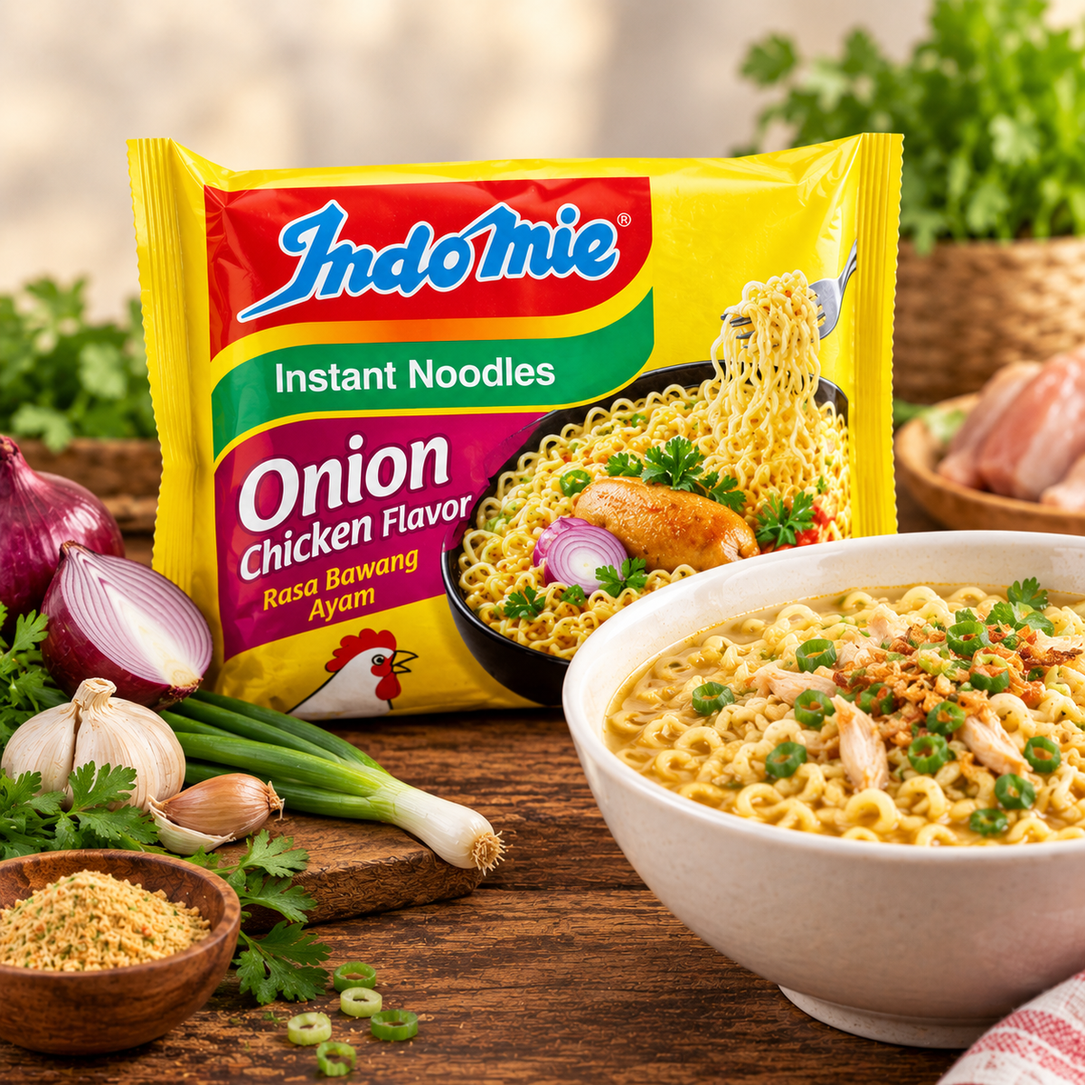 Indomie Instant Noodles Onion Chicken Flavor